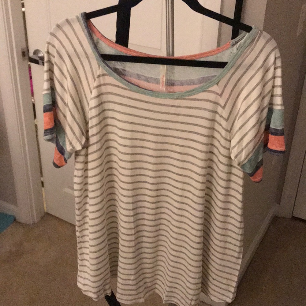 Striped cotton tee